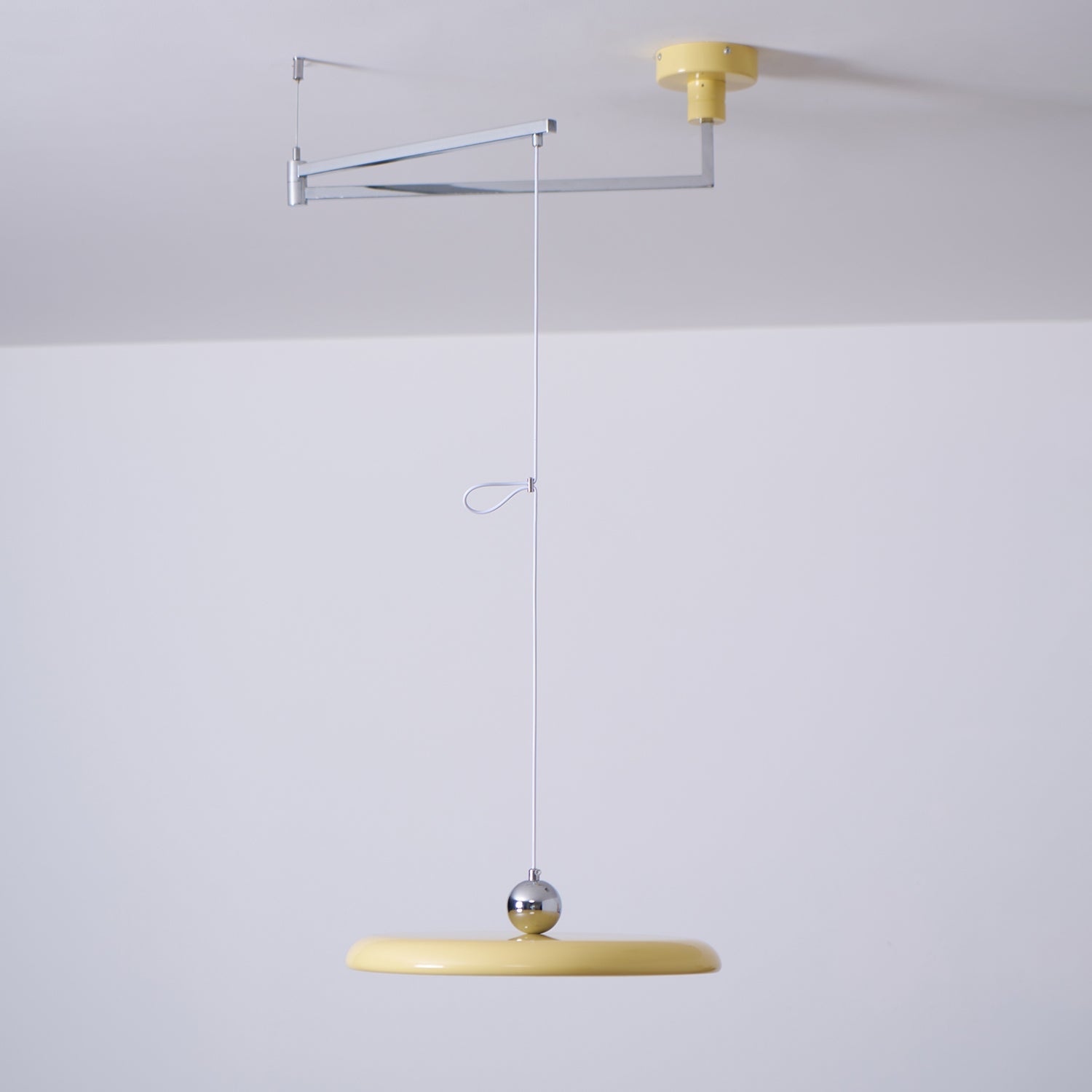 Pendant Light Acrylic 15.7 in Adjustable Yellow Dining Room Kitchen Ceiling Lamp Modern LED Lighting | Thomler