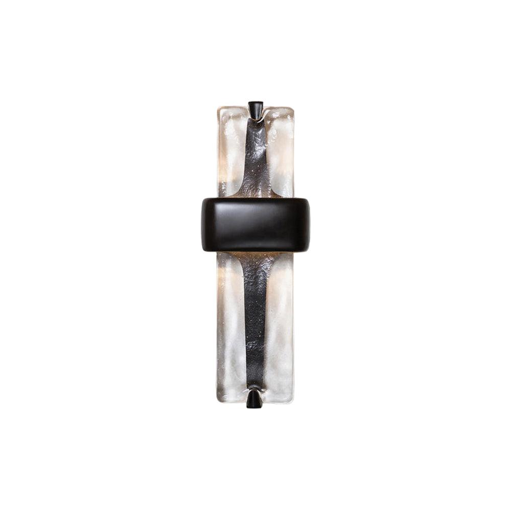 Wall Lamp Glass 19.7 in Black Gold LED Torch Accent Wall Sconce Hallway Lighting | Thomler
