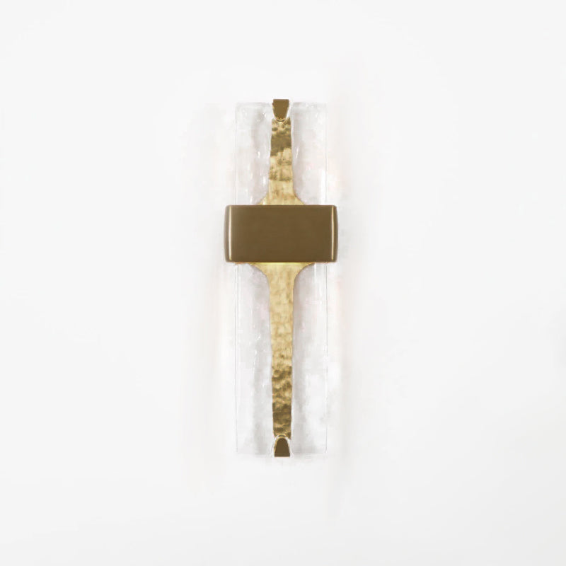 Wall Lamp Glass 19.7 in Black Gold LED Torch Accent Wall Sconce Hallway Lighting | Thomler