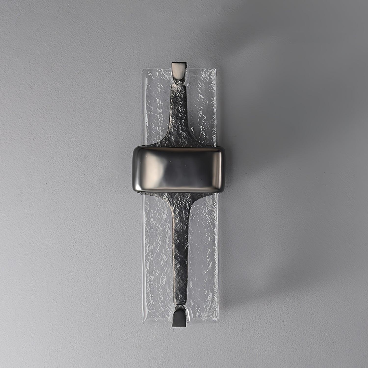 Wall Lamp Glass 19.7 in Black Gold LED Torch Accent Wall Sconce Hallway Lighting | Thomler