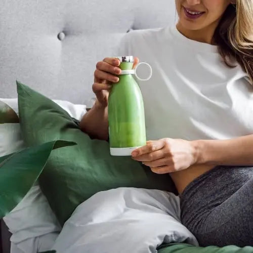 Portable Rechargeable Blender Bottle 13.5 fl oz USB Personal Smoothie Maker 6-Blade Stainless Steel BPA-Free for Travel Gym Office Shakes | Thomler