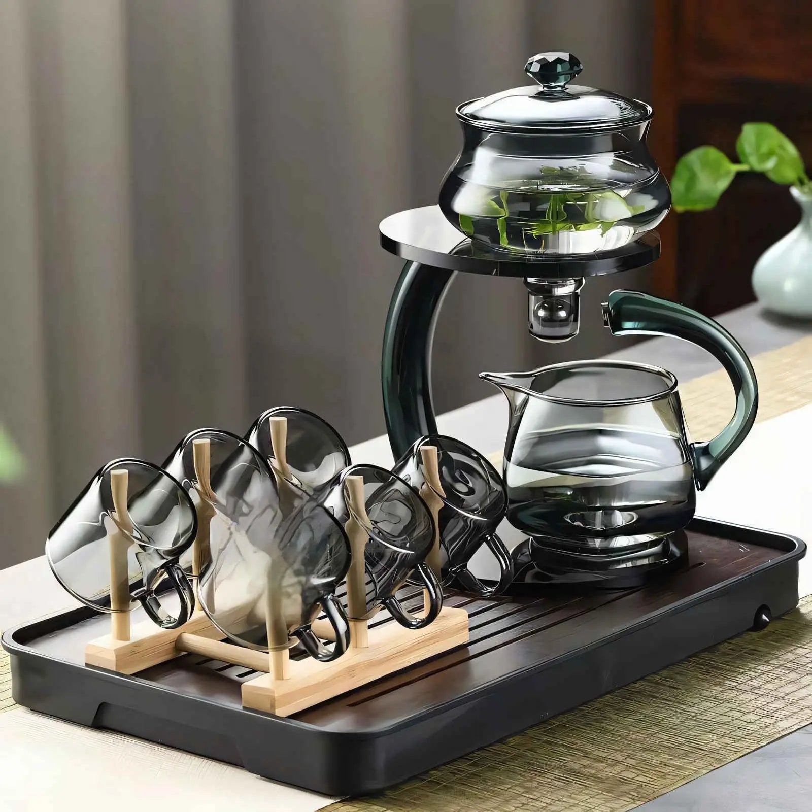 Teapot Borosilicate Glass Magnetic Infuser Heat Resistant Daily Tea Brewing Loose Leaf Tea Server Ergonomic Pouring Pot | Thomler