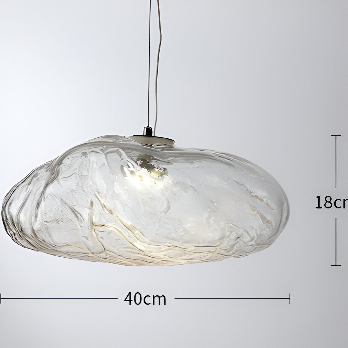 Pendant Light Glass Cloud 15.7 in Amber Dining Room Kitchen Island Hanging Ceiling Lamp Minimalist Nordic Artistic Fixture | Thomler