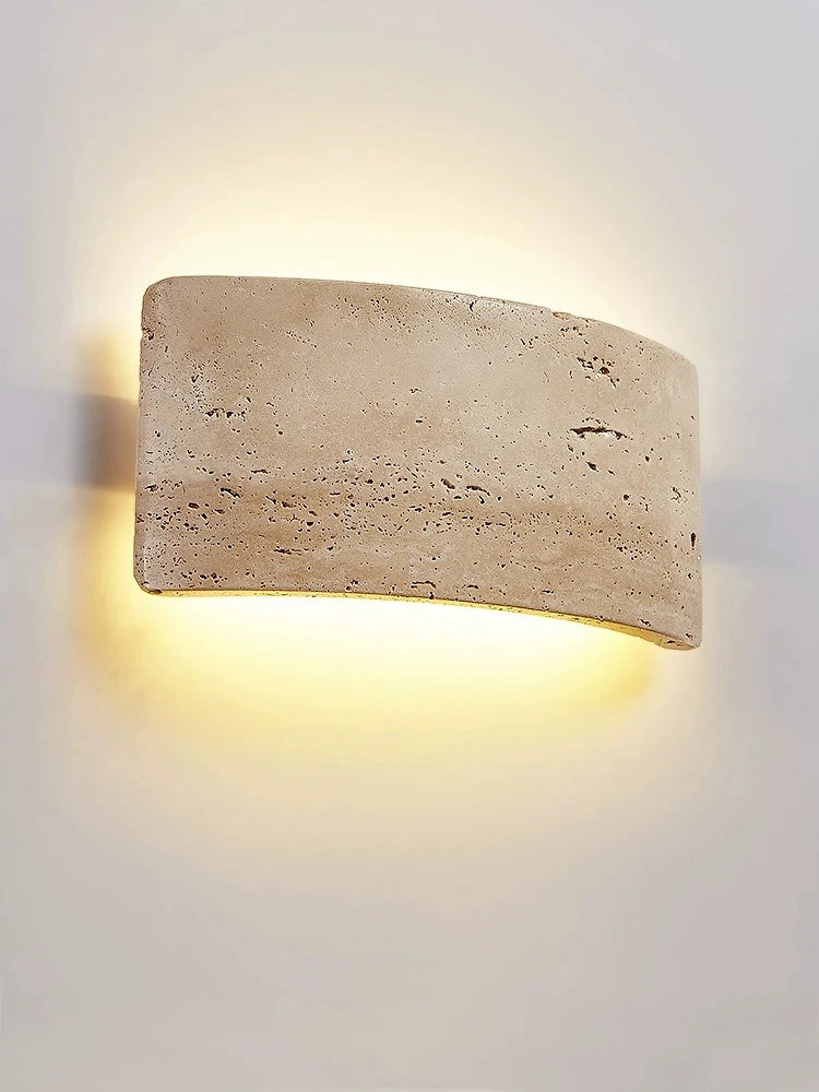 Travertine Stone Wall Sconce Dimmable Up Down Light for Hallway Bathroom Patio Indoor Outdoor Accent Lighting Warm LED 10W E27 | Thomler