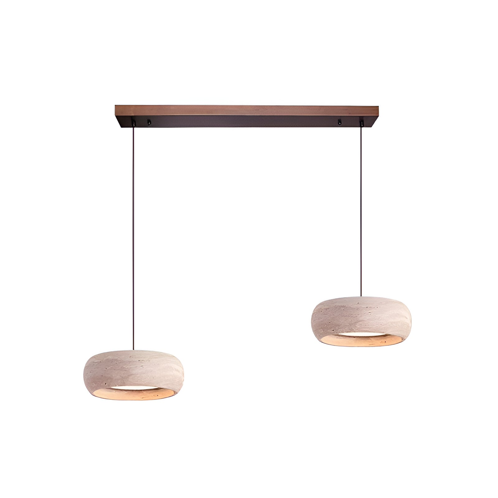 Pendant Light Travertine Stone 7.9 in Yellow Dining Room Kitchen Island Hanging Ceiling Lamp Adjustable Cord | Thomler