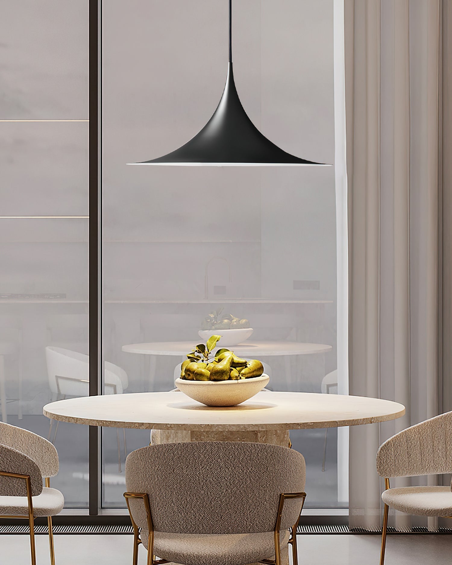 Pendant Light Aluminum Dome 11.8 in Adjustable Dining Room Kitchen Island Hanging Ceiling Lamp Minimal Modern Lighting Fixture | Thomler