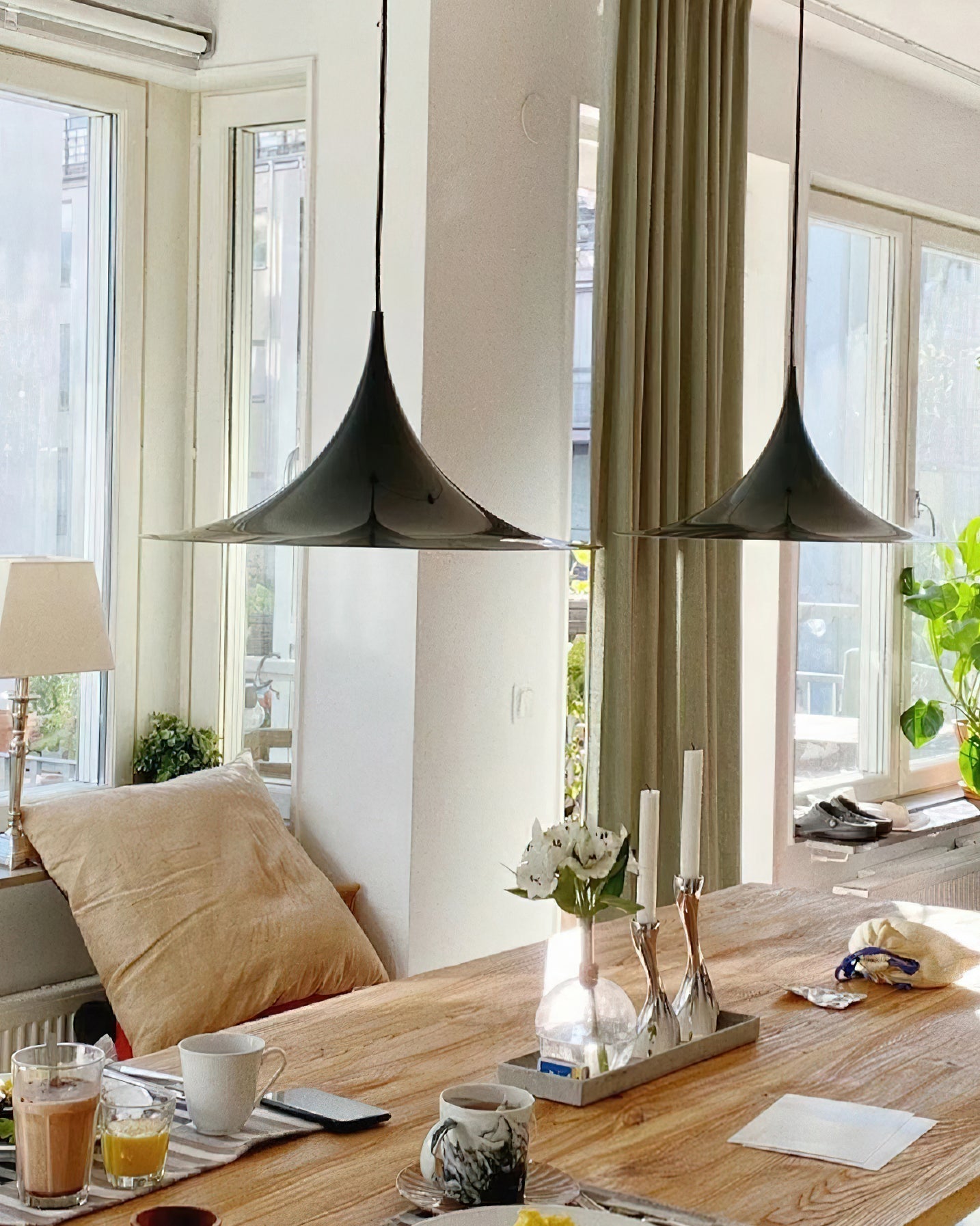 Pendant Light Aluminum Dome 11.8 in Adjustable Dining Room Kitchen Island Hanging Ceiling Lamp Minimal Modern Lighting Fixture | Thomler