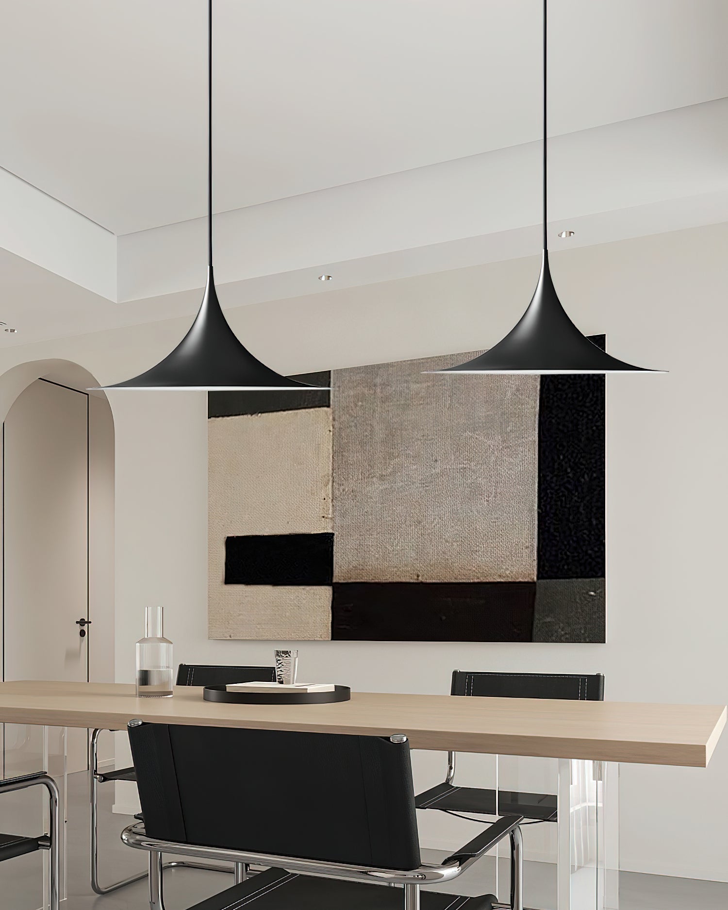 Pendant Light Aluminum Dome 11.8 in Adjustable Dining Room Kitchen Island Hanging Ceiling Lamp Minimal Modern Lighting Fixture | Thomler