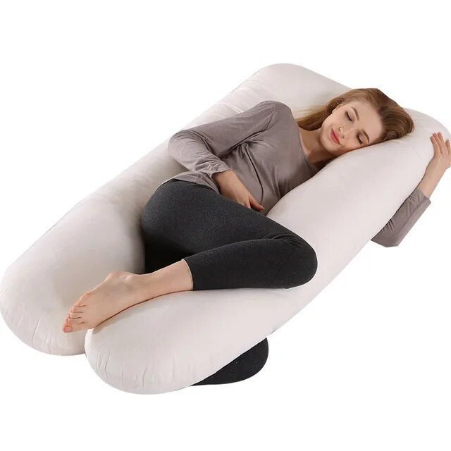 Full-Body Maternity Support Pillow – Ergonomic Relief for Neck, Back & Belly – Multi-Position Sleep Cushion with Washable Cover | Thomler