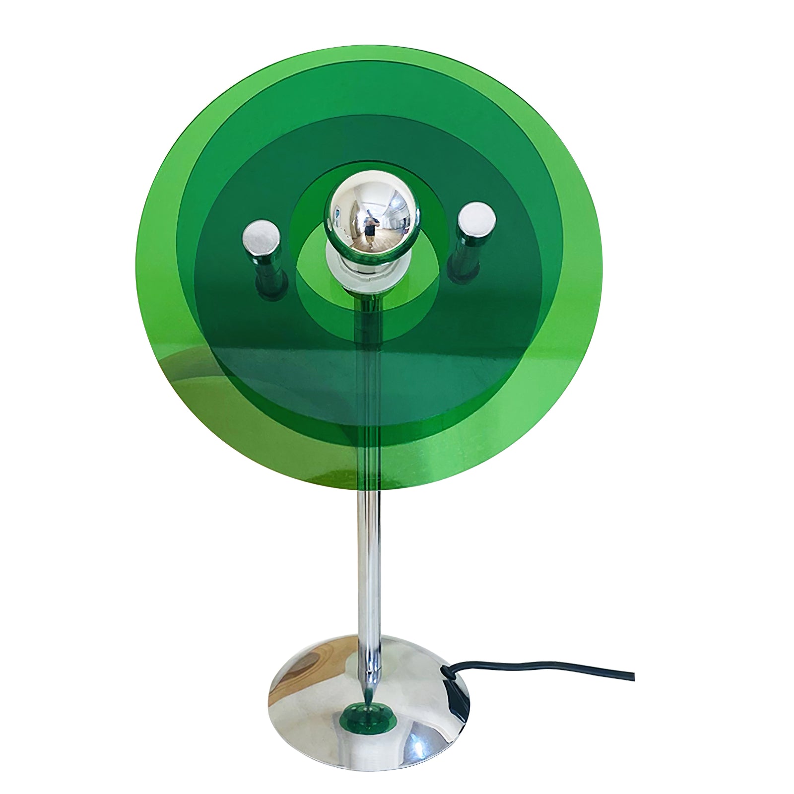 Table Lamp Acrylic 9.1 in Green Modern Desk Bedside LED Lighting Fixture | Thomler