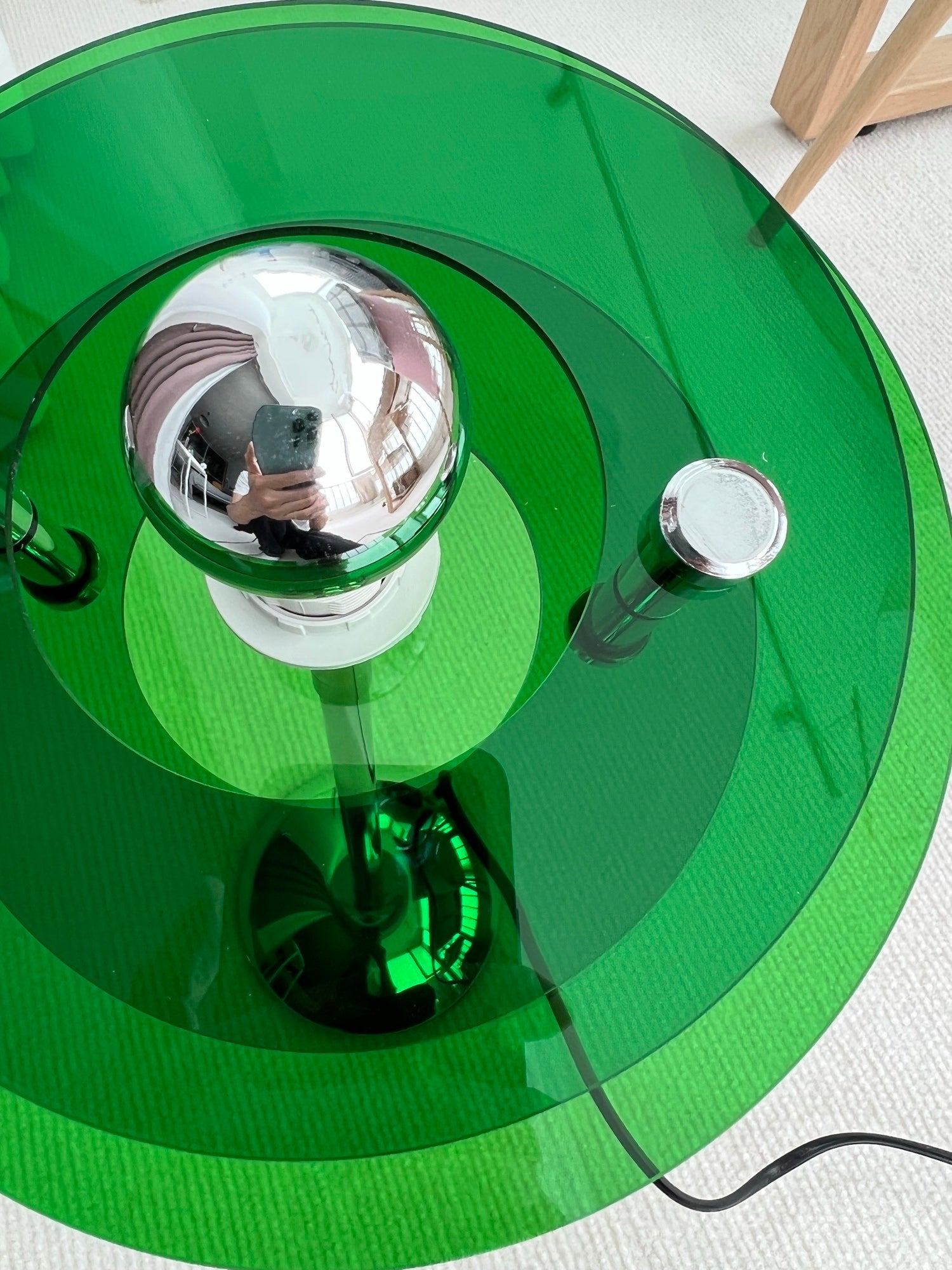 Table Lamp Acrylic 9.1 in Green Modern Desk Bedside LED Lighting Fixture | Thomler