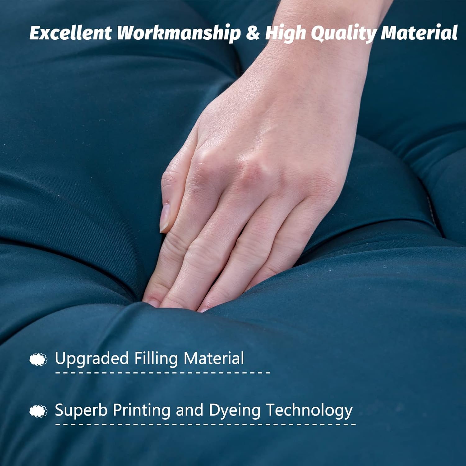 Foldable Floor Mattress 4-Inch Thick Quilted Sleeping Pad for Adults & Kids | Guest Bed, Dorm Room, Yoga | All-Season Portable Futon | Thomler