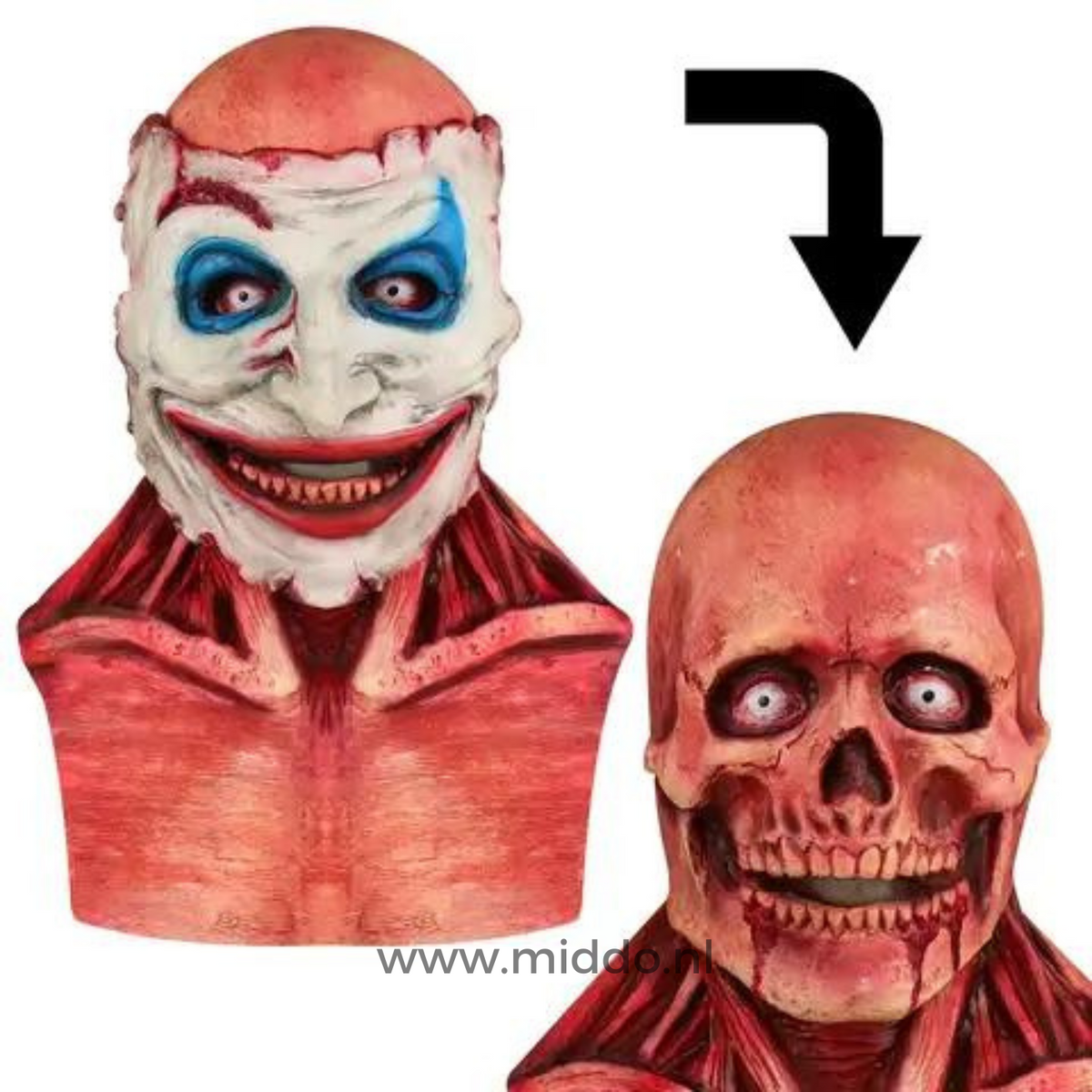 Dual-Layer Horror Mask with Removable Face Effect for Halloween Costume Parties | Thomler