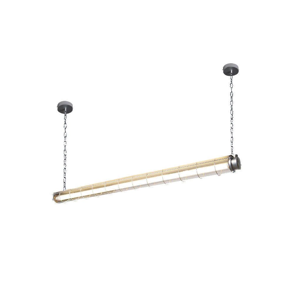 Contemporary Tubular Glass LED Pendant – Metal & Glass Island Light for Kitchen & Dining | Thomler
