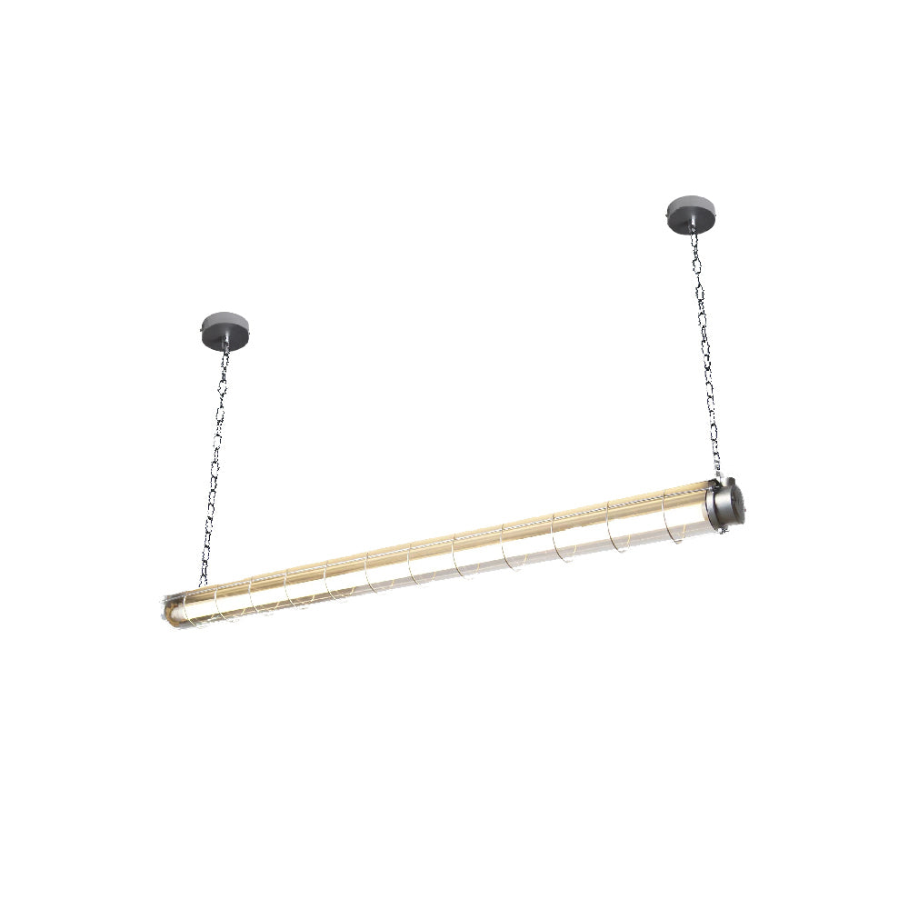 Contemporary Tubular Glass LED Pendant – Metal & Glass Island Light for Kitchen & Dining | Thomler