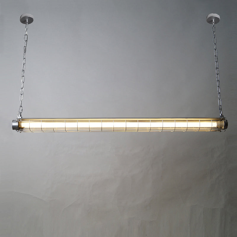 Contemporary Tubular Glass LED Pendant – Metal & Glass Island Light for Kitchen & Dining | Thomler