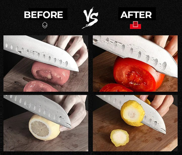 Automated Blade Sharpening Tool for Kitchen Knives, Two-Stage Honing System, Quick Edge Restoration for Chef & Utility Cutlery | Thomler