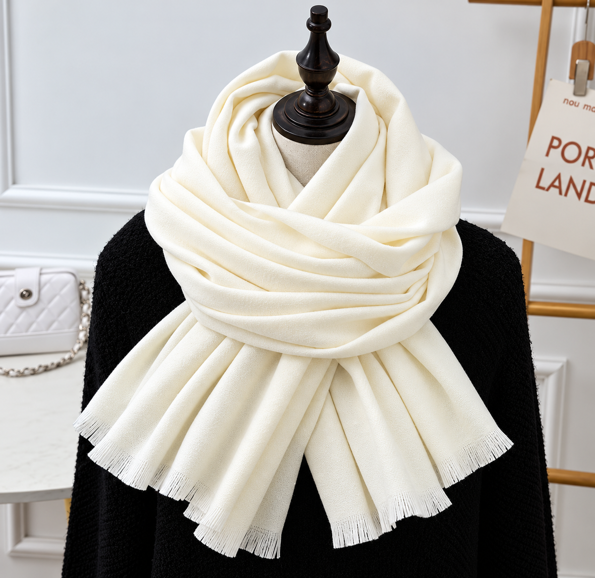 Lightweight Knit Muffler – Long Winter Wrap for Men & Women in Classic Neutral Tones | Thomler