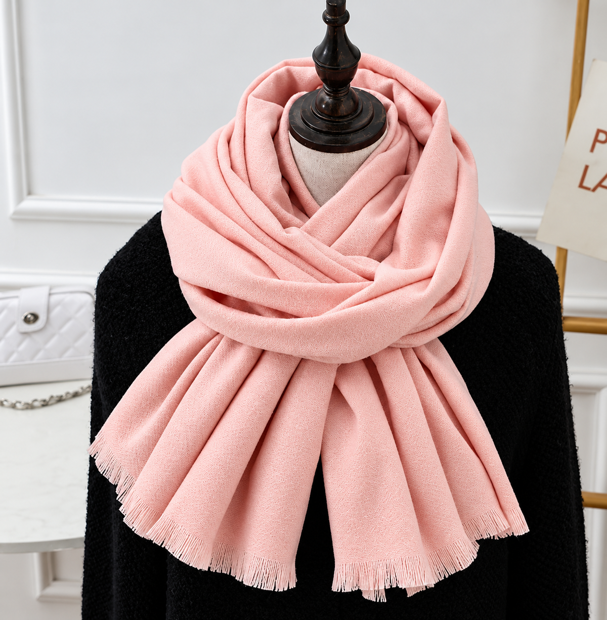 Lightweight Knit Muffler – Long Winter Wrap for Men & Women in Classic Neutral Tones | Thomler