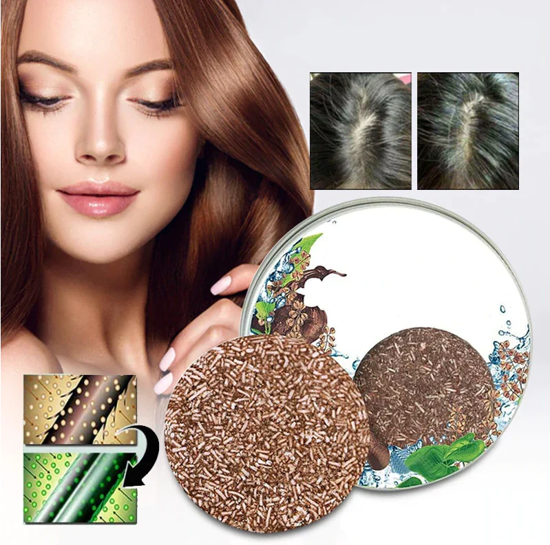 Natural Hair Darkening Shampoo Bar – Restores Color, Boosts Volume & Nourishes Scalp | Thomler