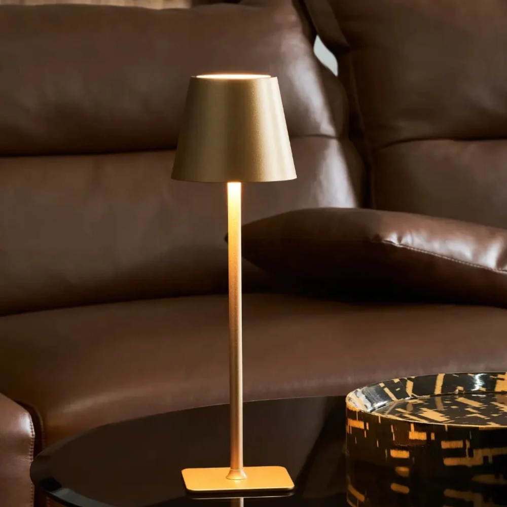 Cordless Touch Dimmable LED Metal Accent Lamp for Indoor & Patio Use – Rechargeable Portable Light | Thomler