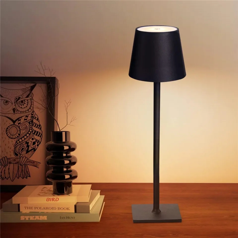 Cordless Touch Dimmable LED Metal Accent Lamp for Indoor & Patio Use – Rechargeable Portable Light | Thomler