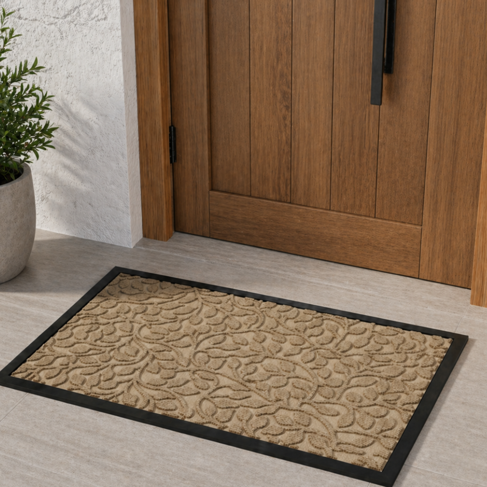 Embroidered Entry Mat with Grip Backing for Front Door & Patio – Indoor/Outdoor | Thomler