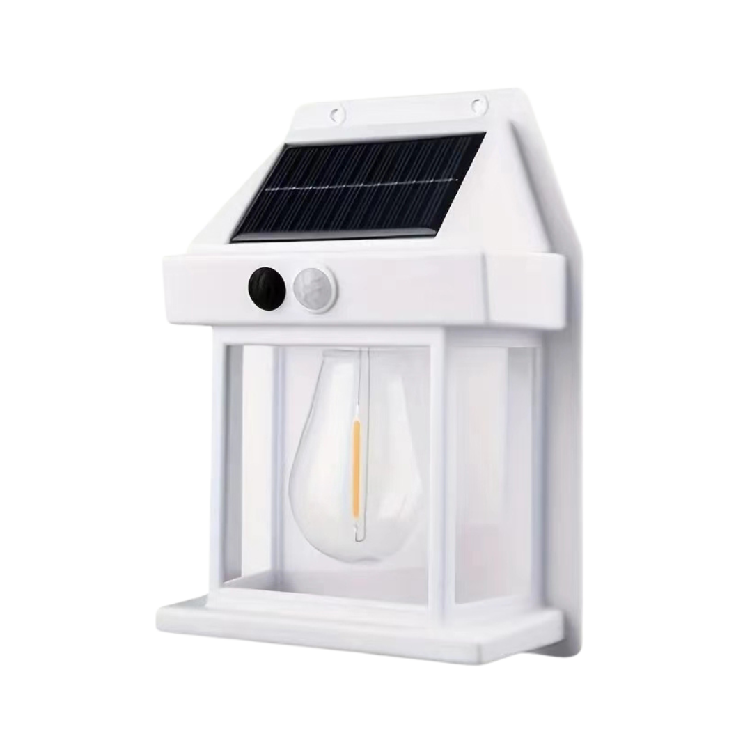Solar Motion Sensor Wall Light for Outdoor Garden & Patio - Wireless LED Lantern with Auto-On Dusk to Dawn Sensor | Thomler