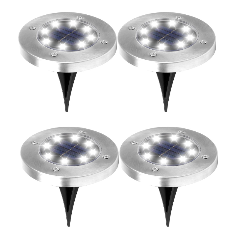 Solar Garden Stake Lights 4-Pack – Wireless LED Pathway Markers for Yard & Lawn | Thomler