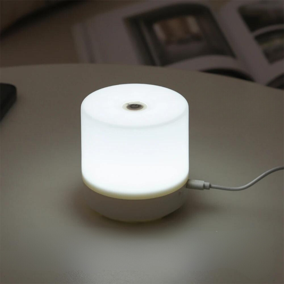 Table Lamp ABS 8.5 cm White USB Dimmable Bedroom Bedside Touch Night Light | Thomler