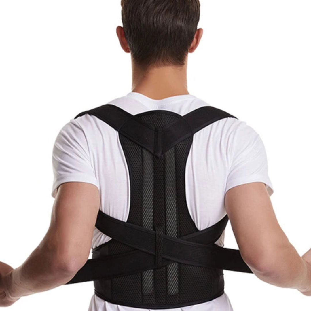 Adjustable Upper Back Straightener with Shoulder Straps for Alignment and Lumbar Relief – Unisex Posture Corrector with Breathable Mesh | Thomler