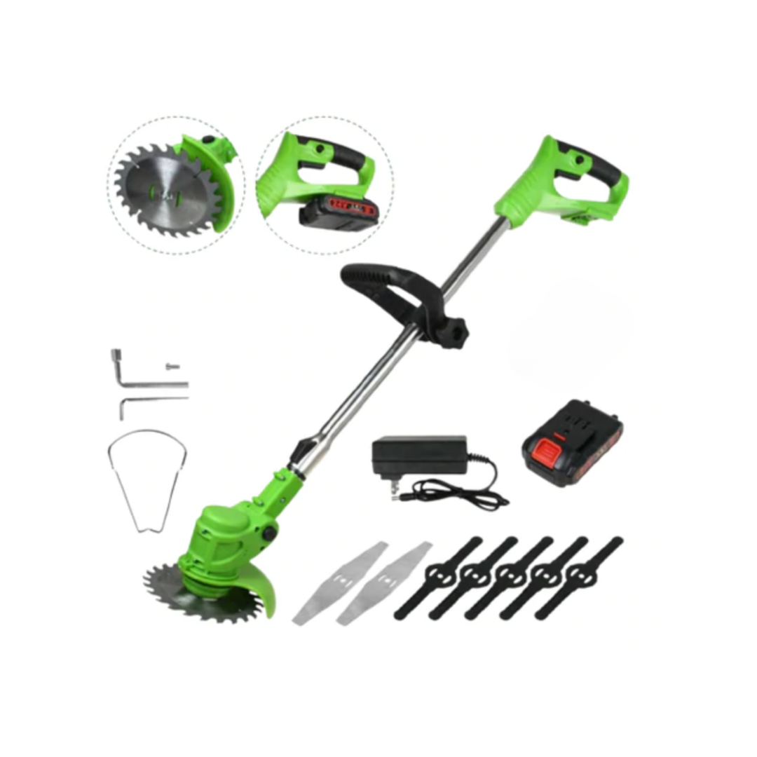 Battery-Powered Lawn Edger 24V Rechargeable Yard Tool 6-Inch Cutting Head Adjustable Shaft Handheld Garden Equipment for Edges Walkways | Thomler