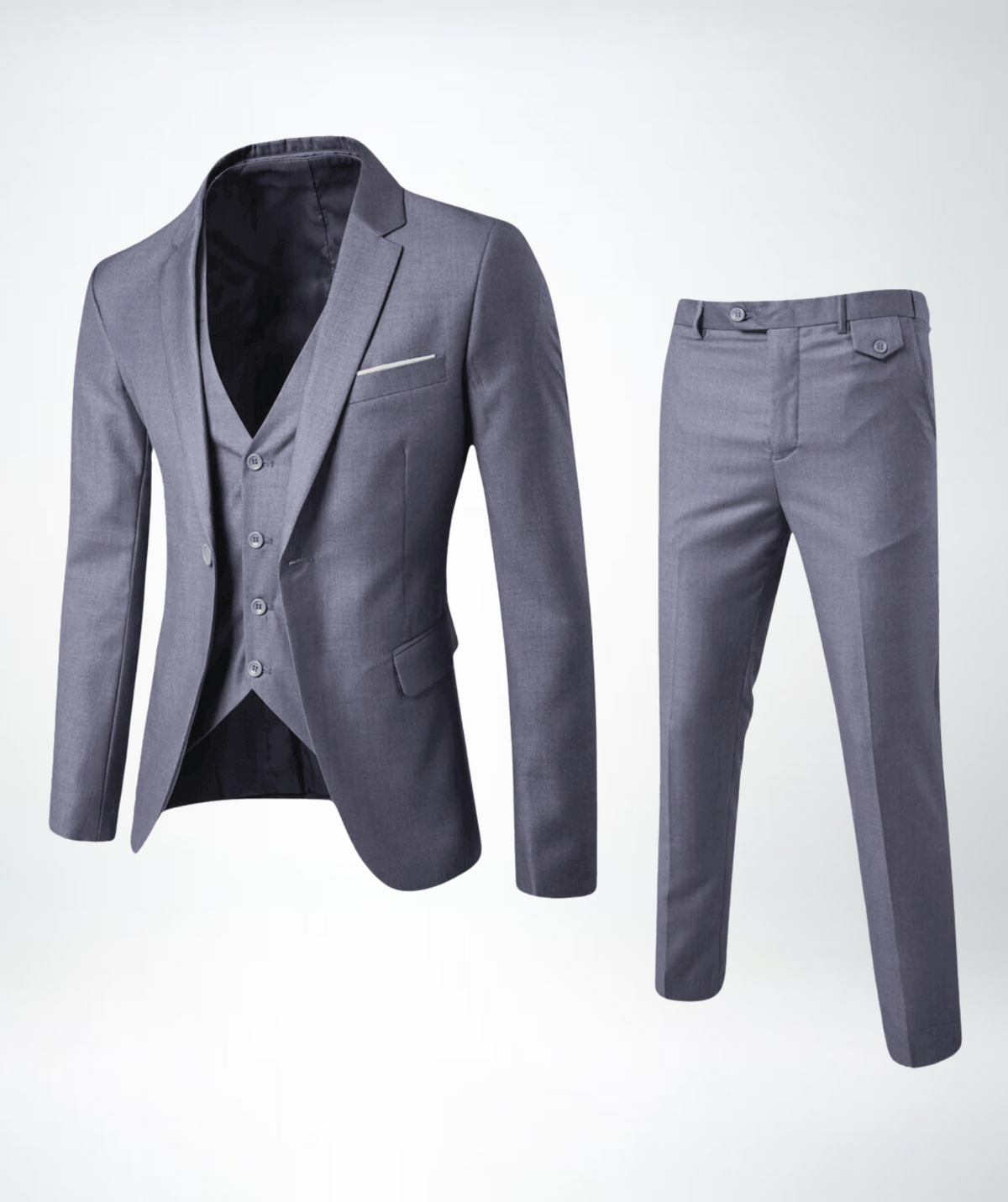 Complete Three-Piece Suit Set for Men – Jacket, Vest & Pants for Business, Weddings & Formal Occasions | Thomler