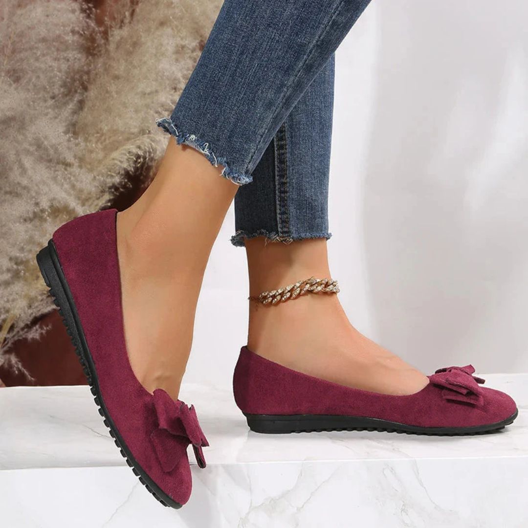 Women's Cushioned Ballet Flats with Arch Support – Lightweight Slip-On Shoes for All-Day Comfort | Thomler