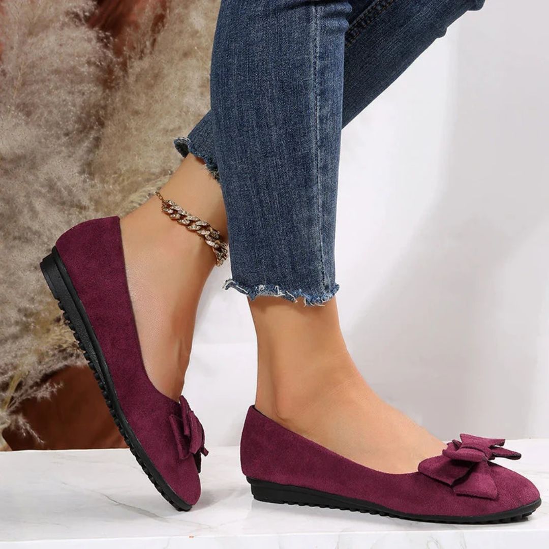 Women's Cushioned Ballet Flats with Arch Support – Lightweight Slip-On Shoes for All-Day Comfort | Thomler