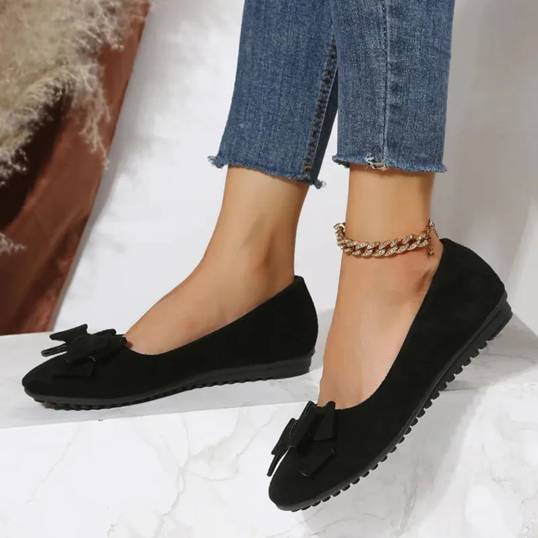 Women's Cushioned Ballet Flats with Arch Support – Lightweight Slip-On Shoes for All-Day Comfort | Thomler