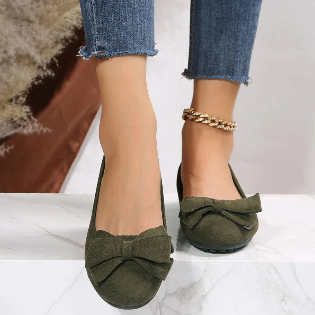 Women's Cushioned Ballet Flats with Arch Support – Lightweight Slip-On Shoes for All-Day Comfort | Thomler