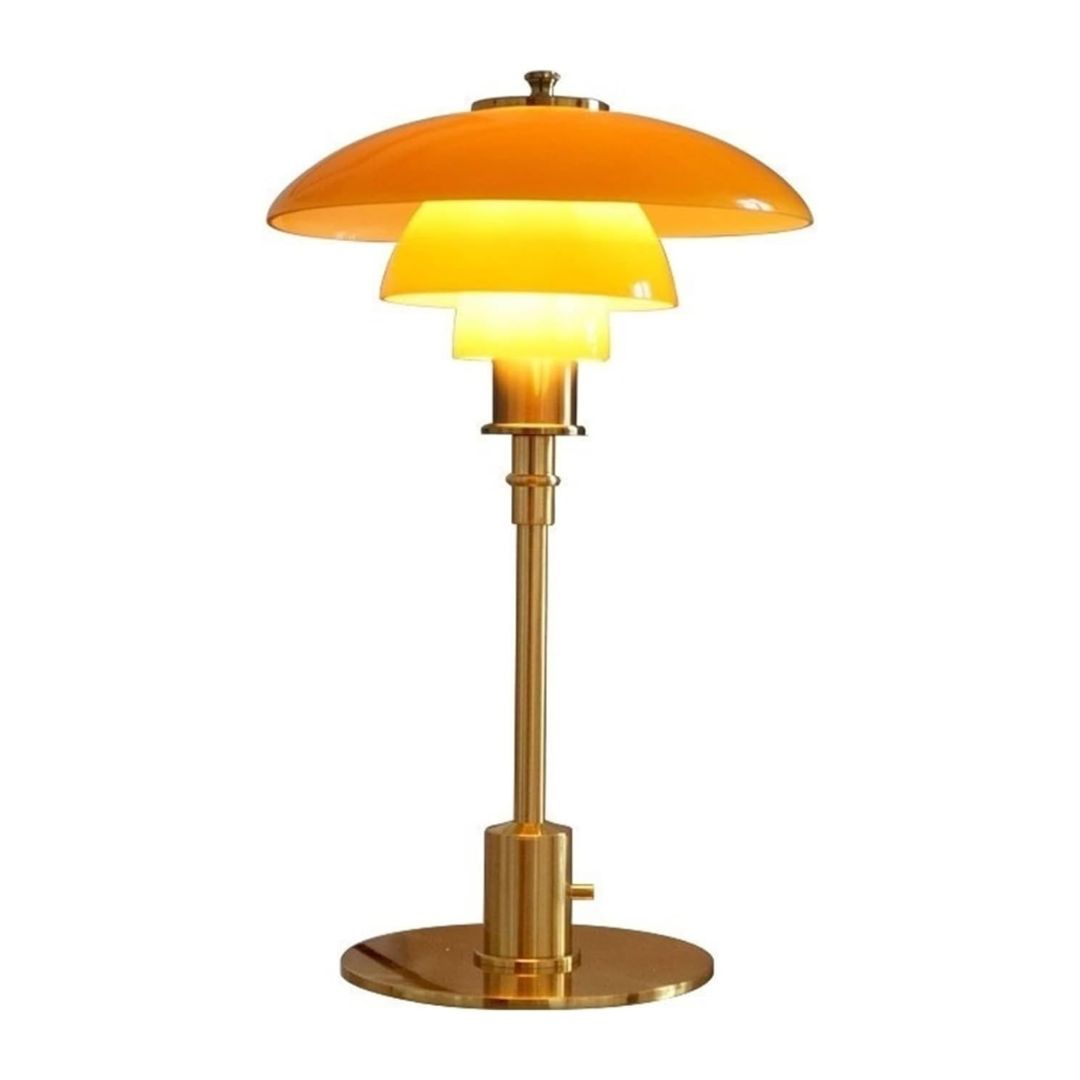 Glass Globe LED Table Lamp with Metallic Base – Modern Scandinavian Accent Lighting for Bedroom, Living Room, Office & Study | Thomler