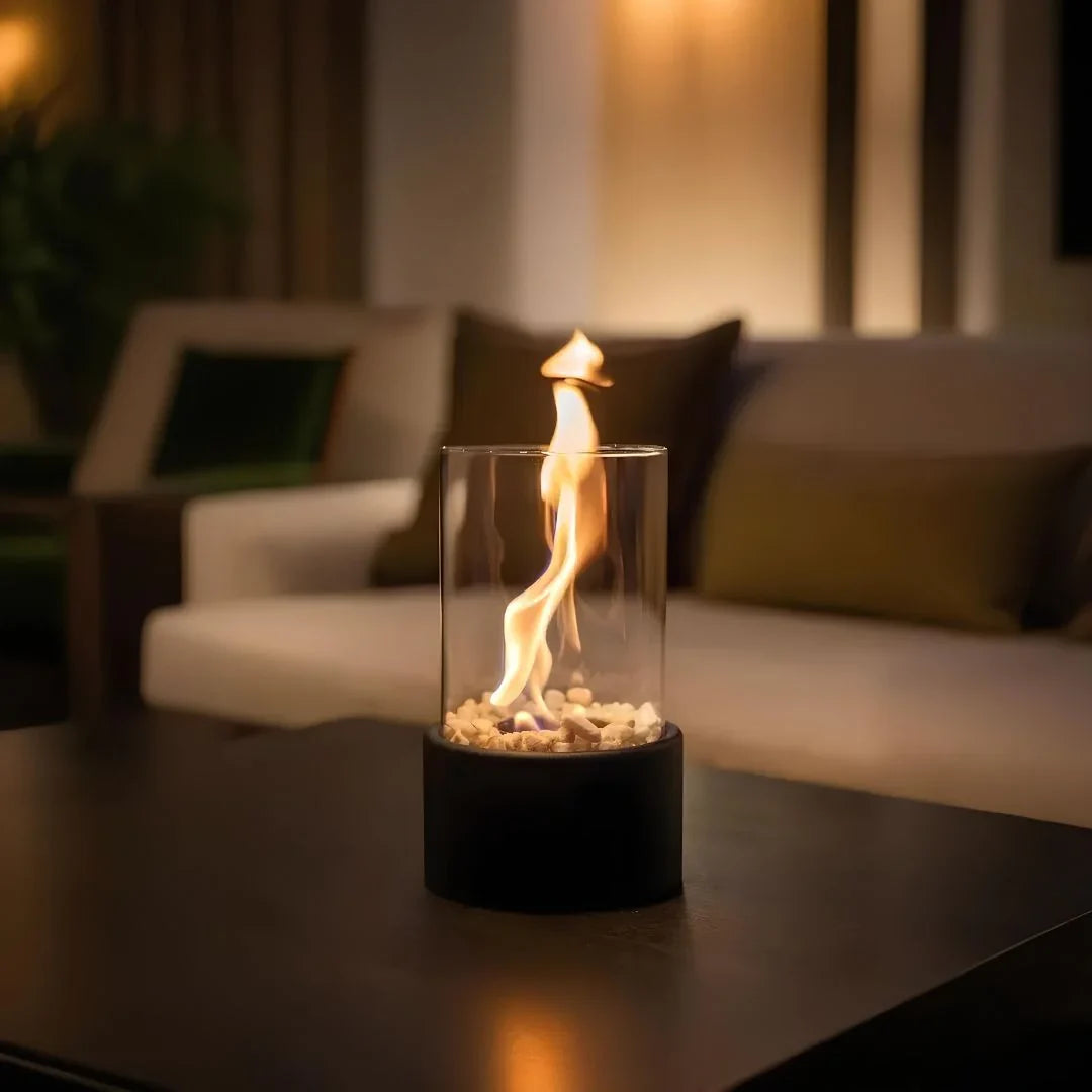 Vintage Flame Oil Lamp – Classic Tabletop Lantern with Glass Hurricane Shade for Dining Room & Living Room Ambiance | Thomler