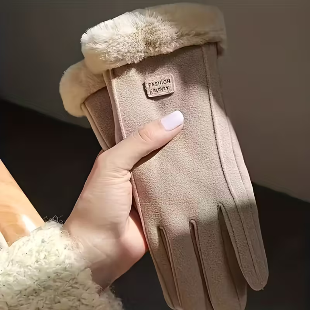 Touchscreen Winter Gloves Plush Lined for Women – Thermal Texting Gloves Smartphone Compatible Cold Weather Hand Warmers for Outdoor Walking | Thomler