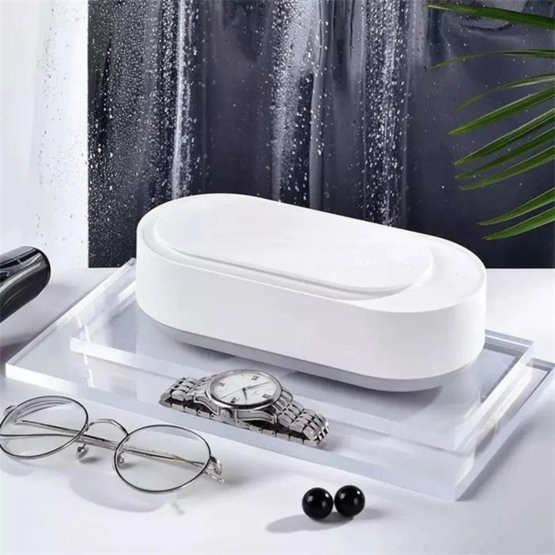 Portable Ultrasonic Jewelry & Eyeglass Cleaner – Vibration Deep Clean for Rings, Bracelets, Watches, Retainers & Makeup Brushes – 3-Minute | Thomler
