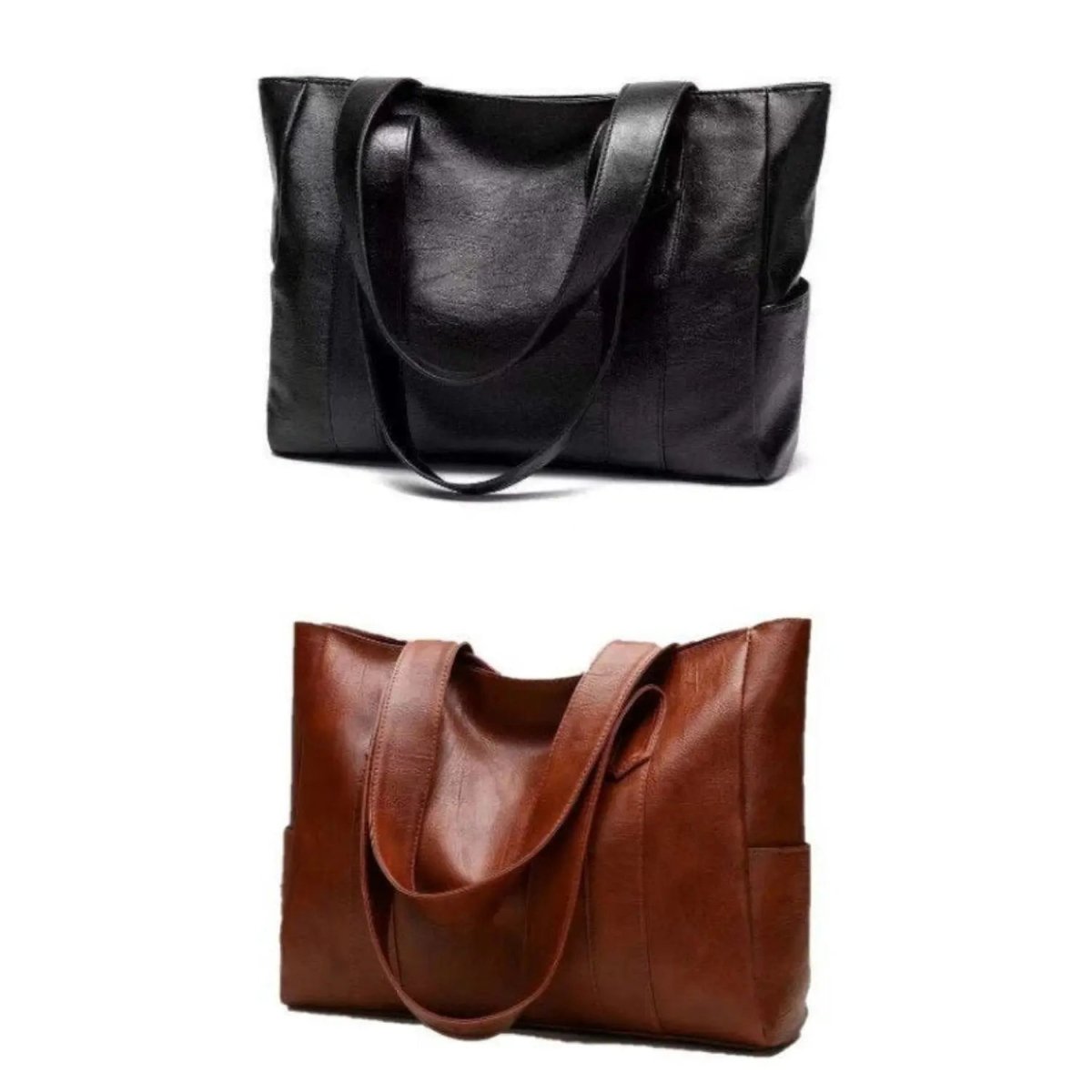 Classic PU Leather Handbag with Zip Closure & Multiple Pockets for Women – Daily Carryall with Comfortable Straps | Thomler
