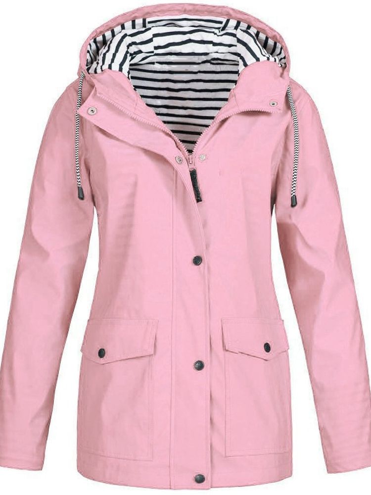 Women's Hooded Long Raincoat – Windproof All-Weather Jacket for Work, Travel & Everyday | Thomler