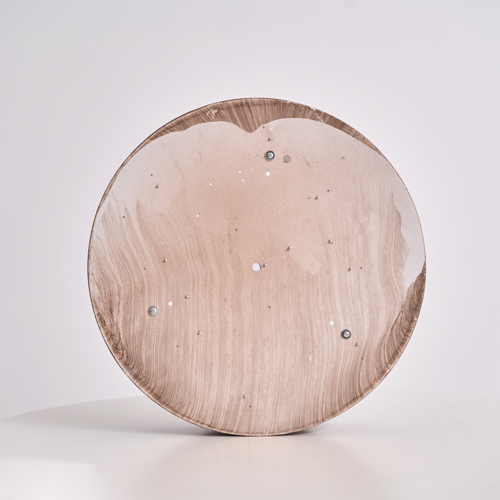 Ceiling Lamp Metal Integrated LED 15.7 in Walnut Indoor Ambient Lighting Modern Fixture | Thomler