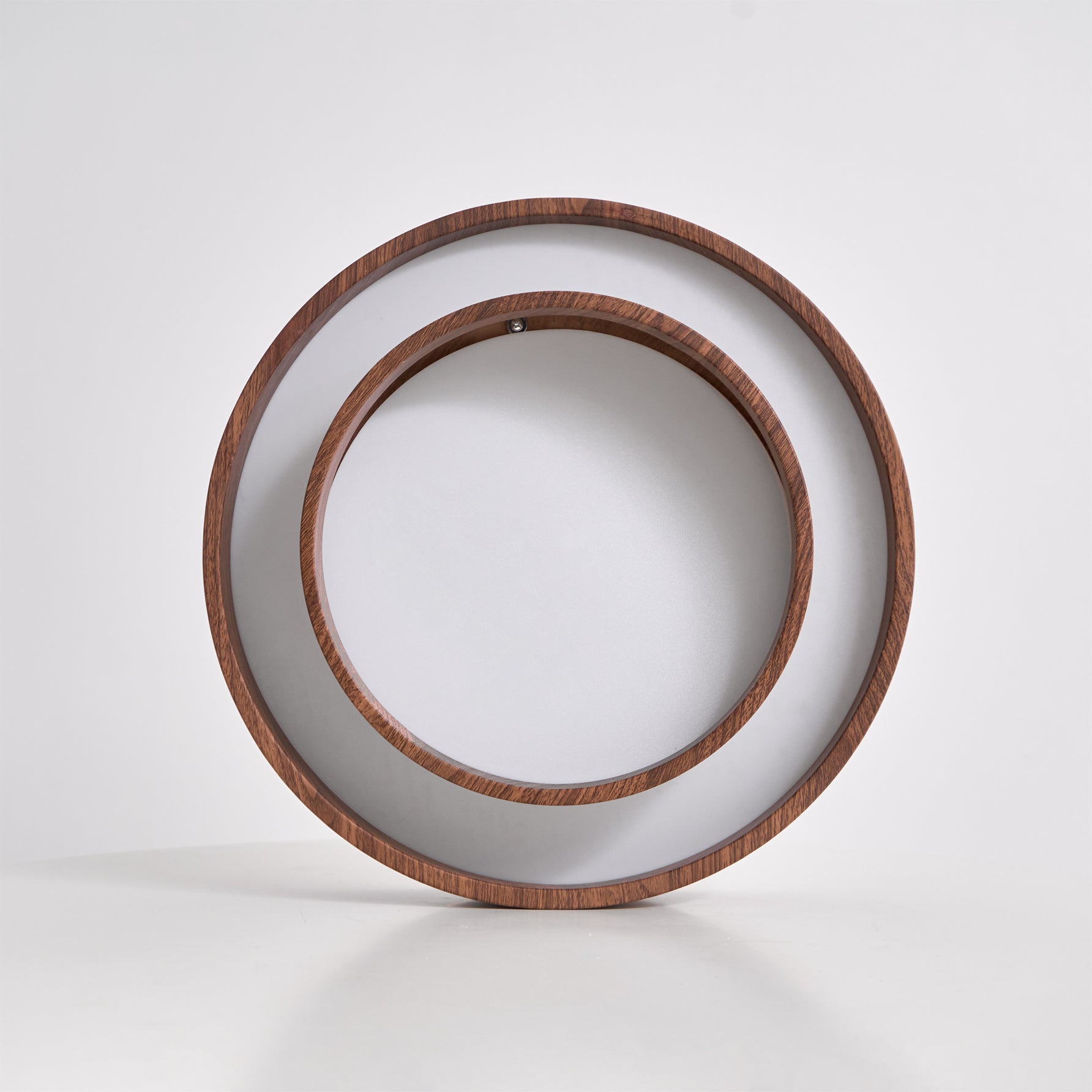 Ceiling Lamp Metal Integrated LED 15.7 in Walnut Indoor Ambient Lighting Modern Fixture | Thomler