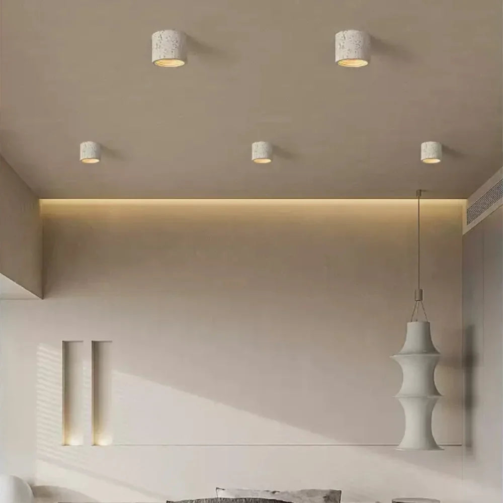 Ceiling Lamp Composite Cylindrical 12 in Soft Diffused Light Living Room Dining Area Ambient Lighting | Thomler