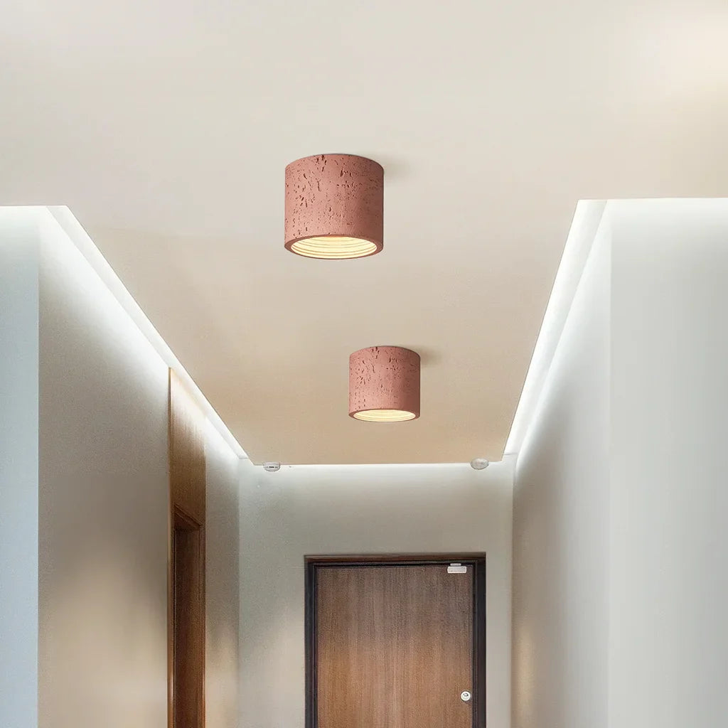 Ceiling Lamp Composite Cylindrical 12 in Soft Diffused Light Living Room Dining Area Ambient Lighting | Thomler