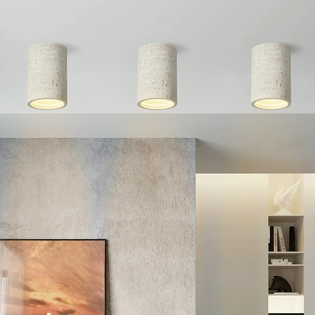 Ceiling Lamp Composite Cylindrical 12 in Soft Diffused Light Living Room Dining Area Ambient Lighting | Thomler