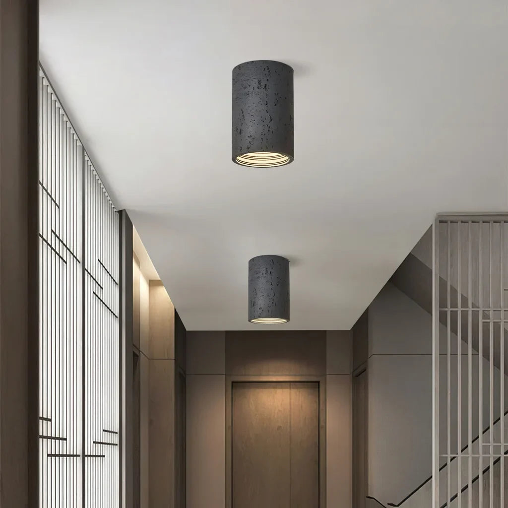 Ceiling Lamp Composite Cylindrical 12 in Soft Diffused Light Living Room Dining Area Ambient Lighting | Thomler