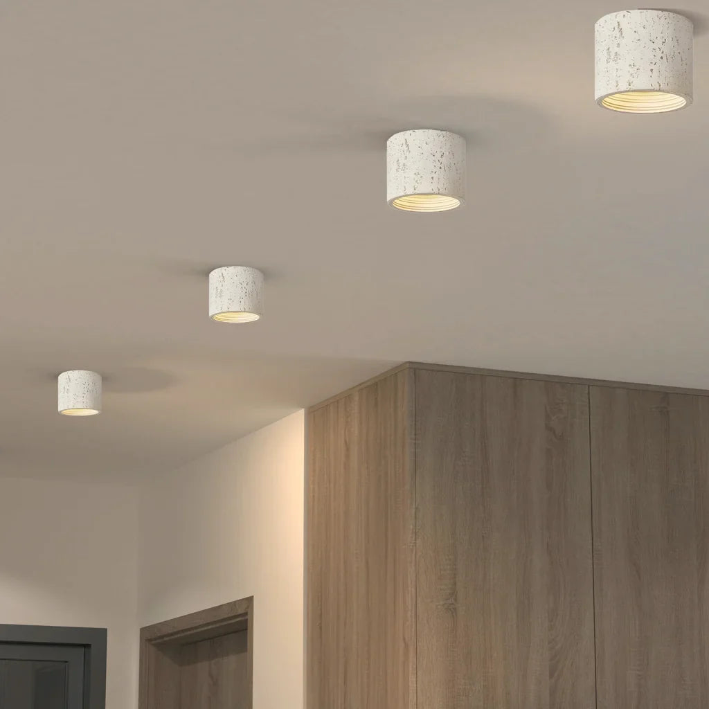 Ceiling Lamp Composite Cylindrical 12 in Soft Diffused Light Living Room Dining Area Ambient Lighting | Thomler